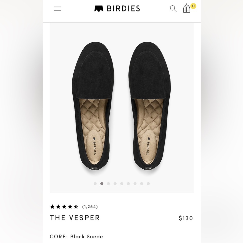 NWT Birdies Vesper Loafers - Black Suede - Size 8.5